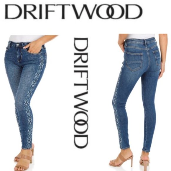 DRIFTWOOD Jackie high rise warm Knoxville in medium wash NEW/NWT!
